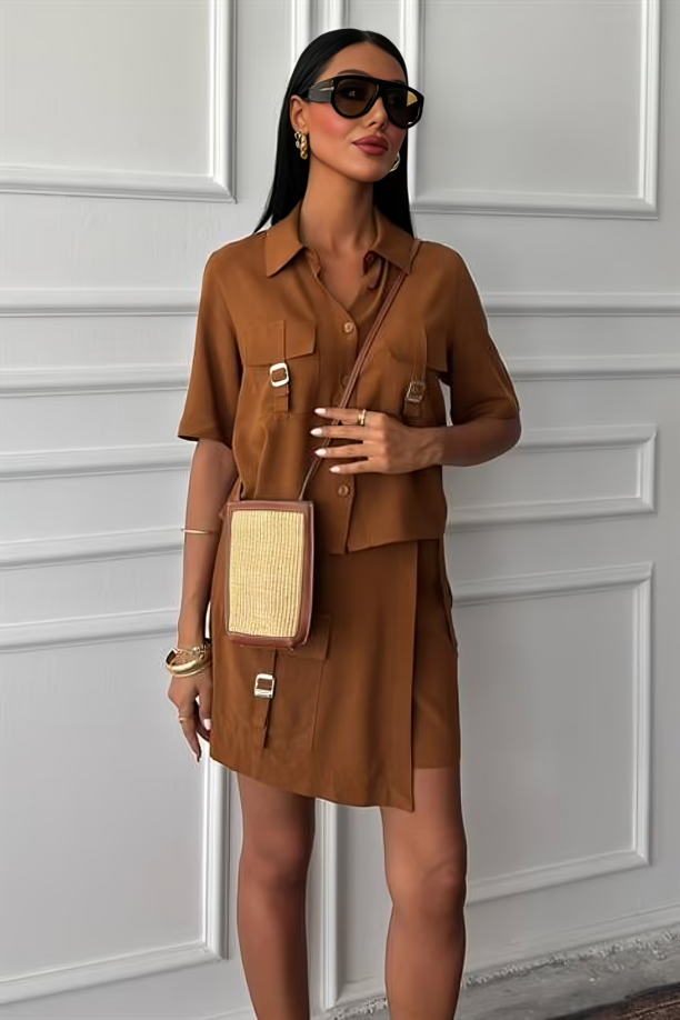 Summer Linen Suit Brown