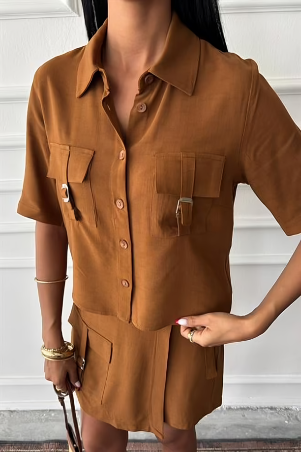 Summer Linen Suit Brown - Image 3