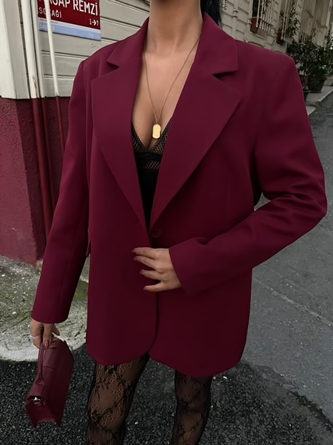 Burgundy Blazer Milanette