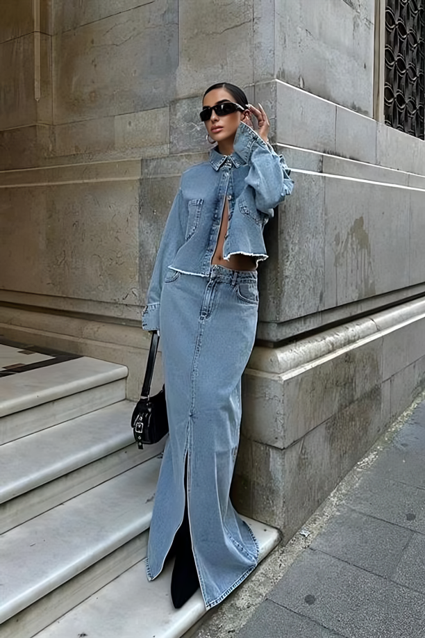 Denim Set Sky Light Blue - Image 5