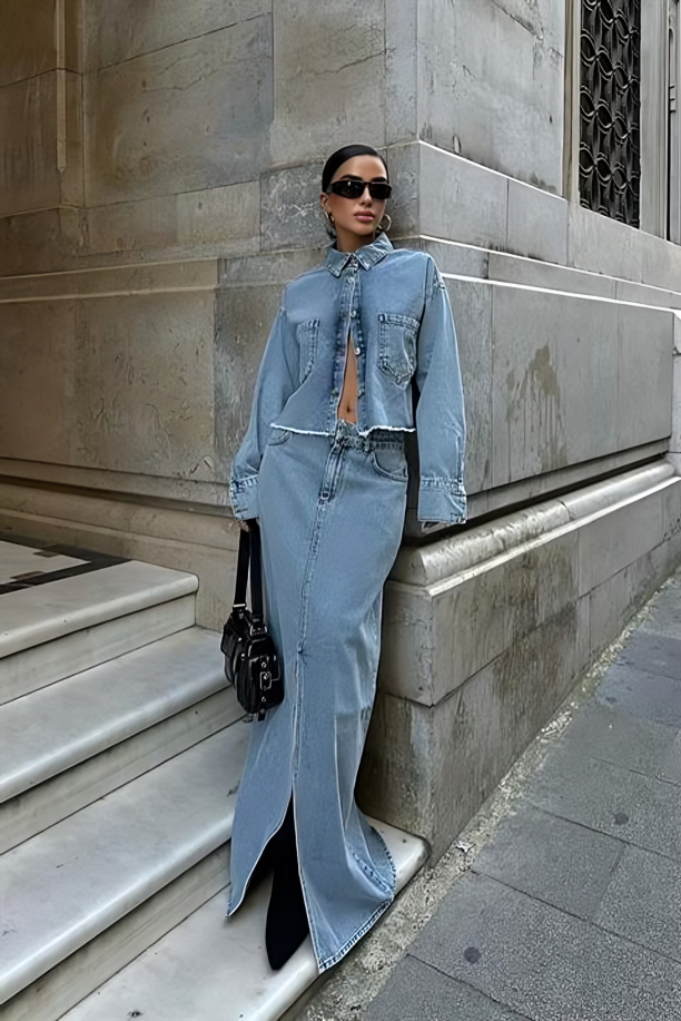 Denim Set Sky Light Blue - Image 4