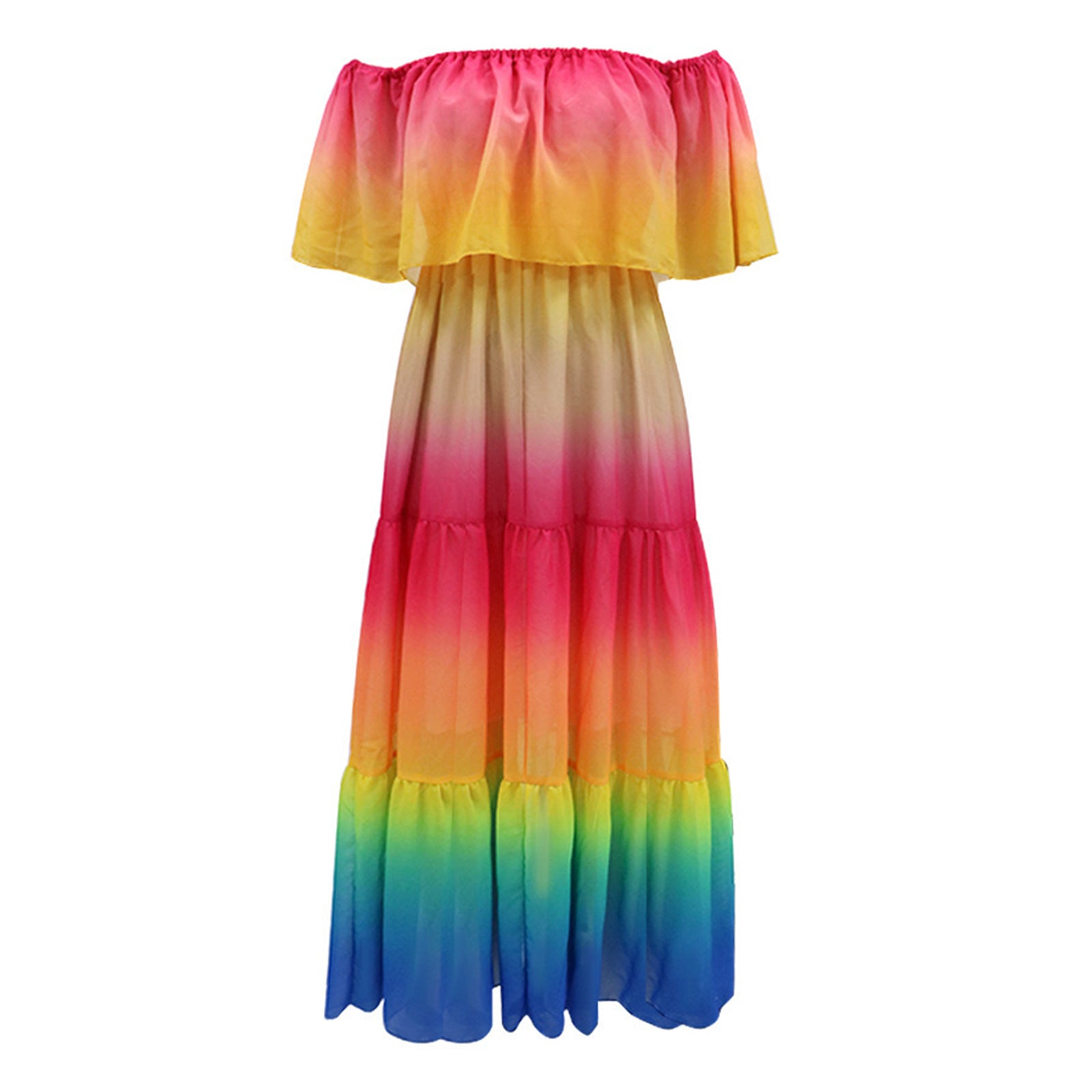 Women Off Shoulder Sexy Strapless Pullover Dress