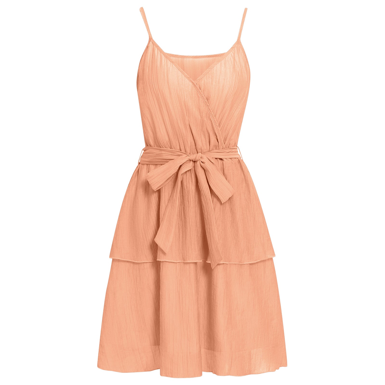 Women V-neck Sexy Spaghetti Strap Lace-up Dress