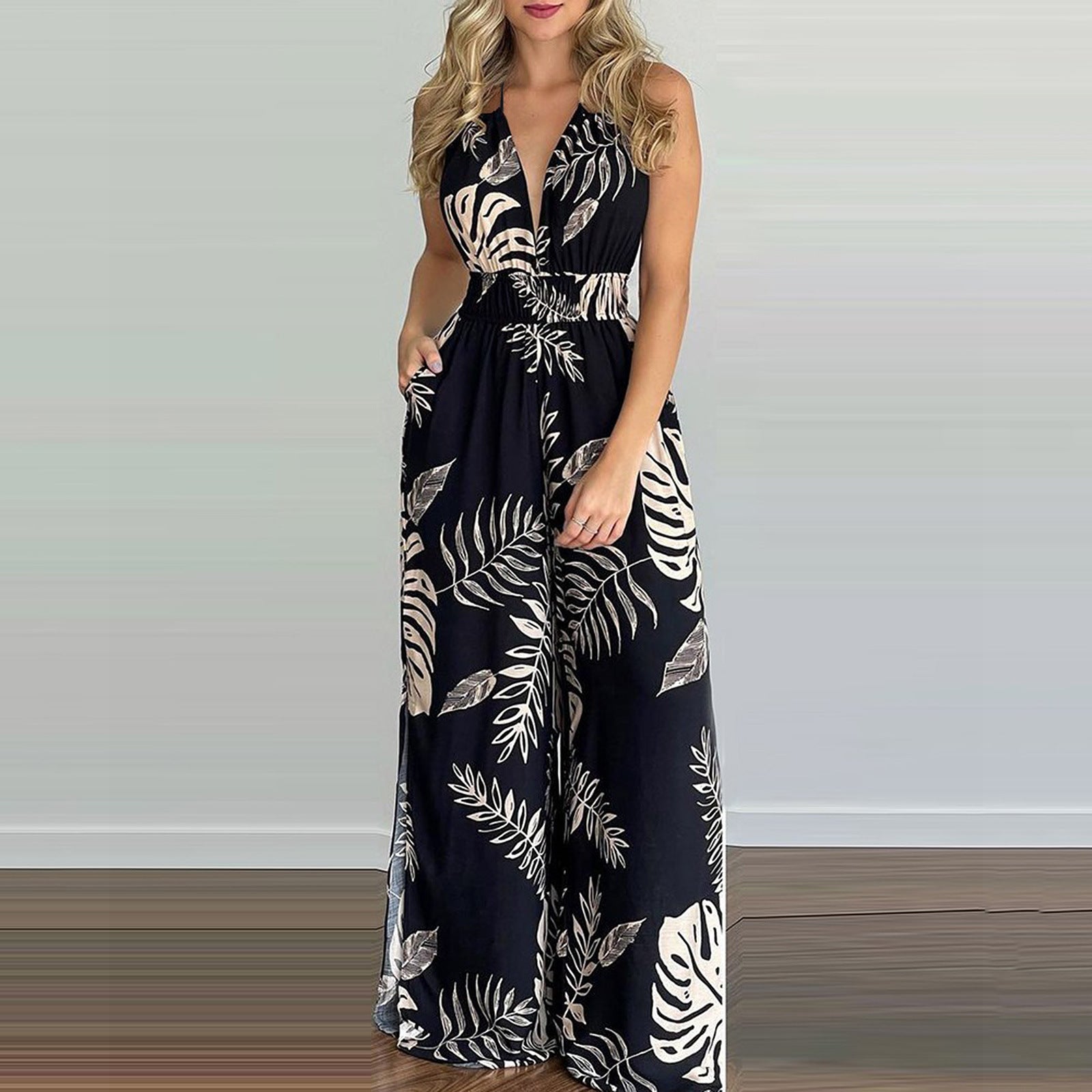 Alternative view of Women's Dress Wish Digital Printing Colorful Jumpsuit