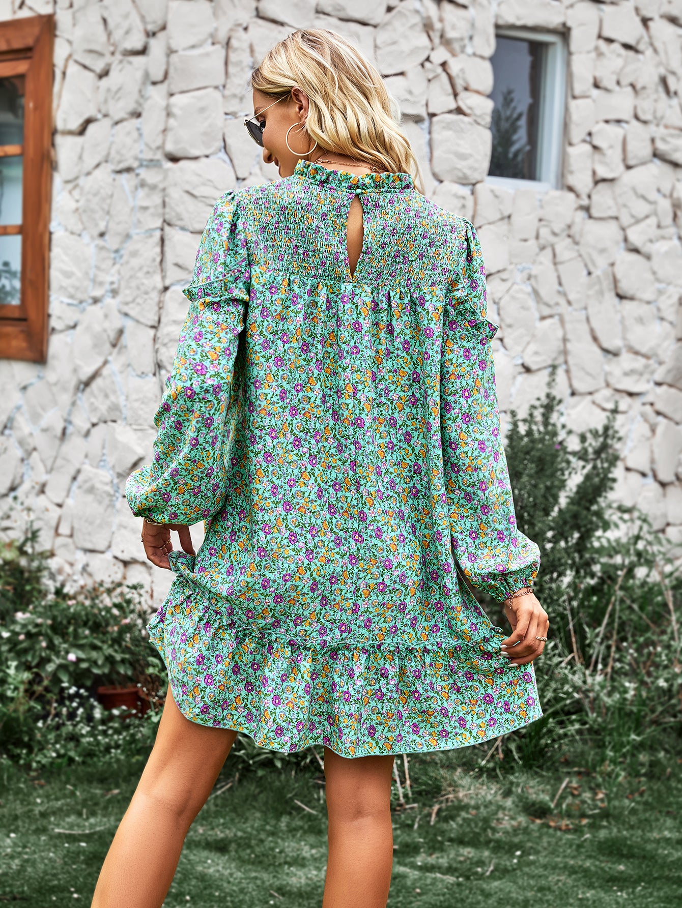 Alternative view of Women Clothing 2023 Spring And Autumn Floral Dress