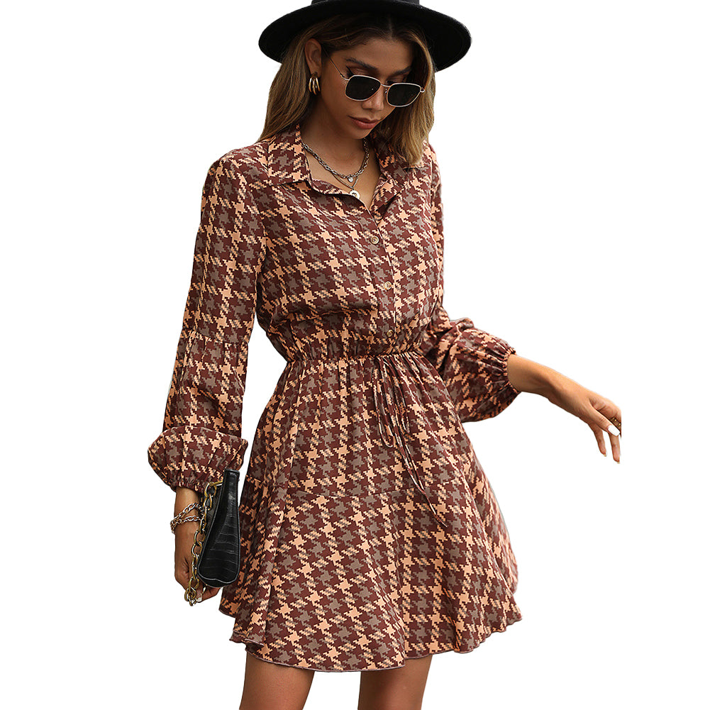 Alternative view of Women Clothing For Long-sleeved Plaid Dress