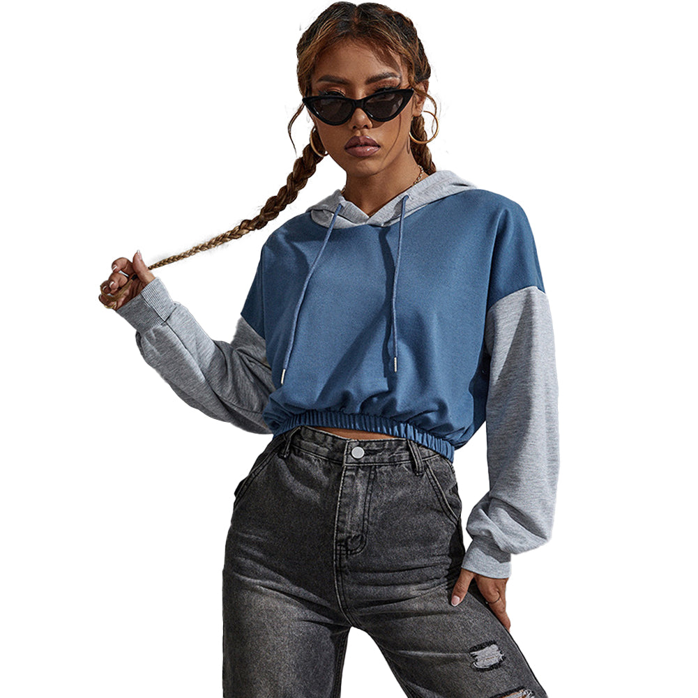 Colorblock Cropped Bm Cropped Hoodies