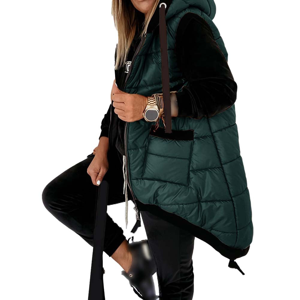 Ladies Drawstring Hooded Jacket Vest