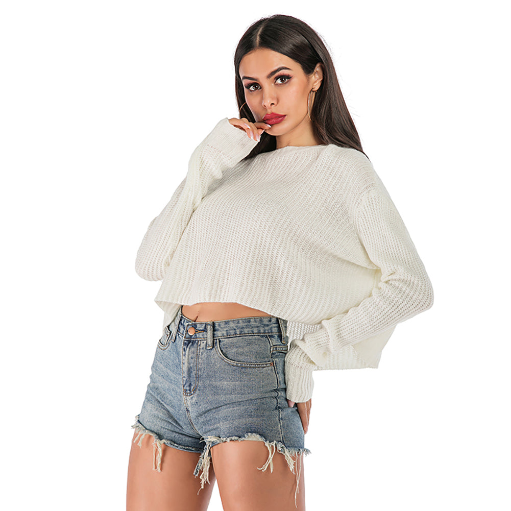 Alternative view of Solid Color Knitted Casual Autumn Winter Sweaters