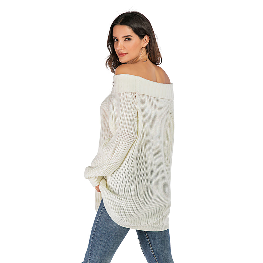Versatile Bottoming Knitted Long-sleeved Sweaters