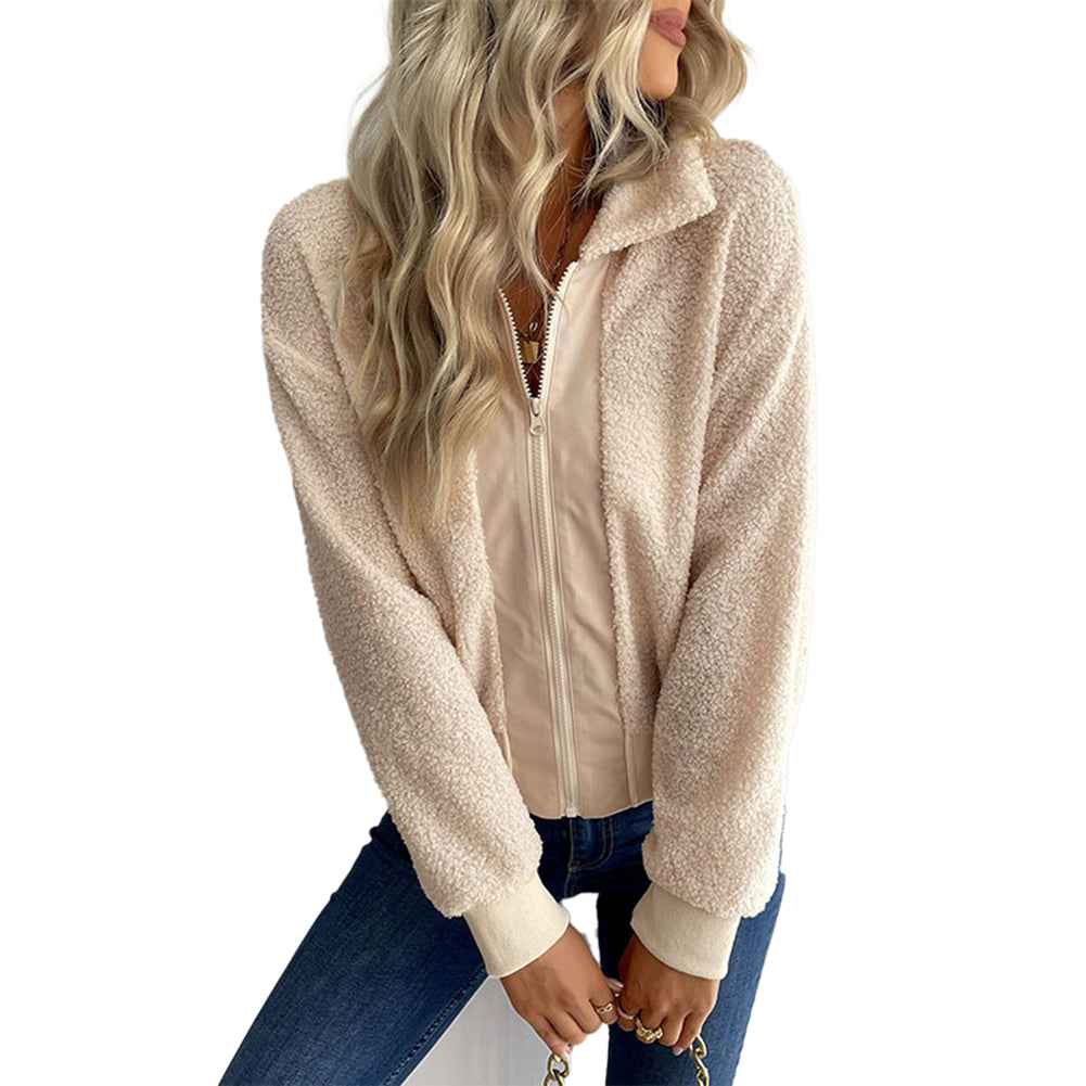 Alternative view of Women Coats Long Sleeve Lapel Sherpa Jacket