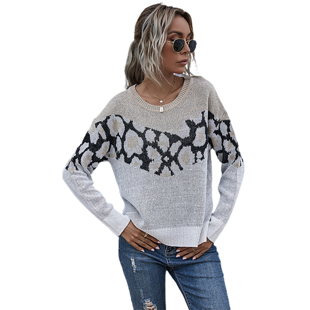 Tops Zebra Print Long Sleeve Fashion Loose Sweaters