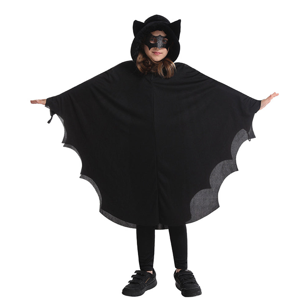 Halloween Kids Vampire Bat Hooded Party Costume