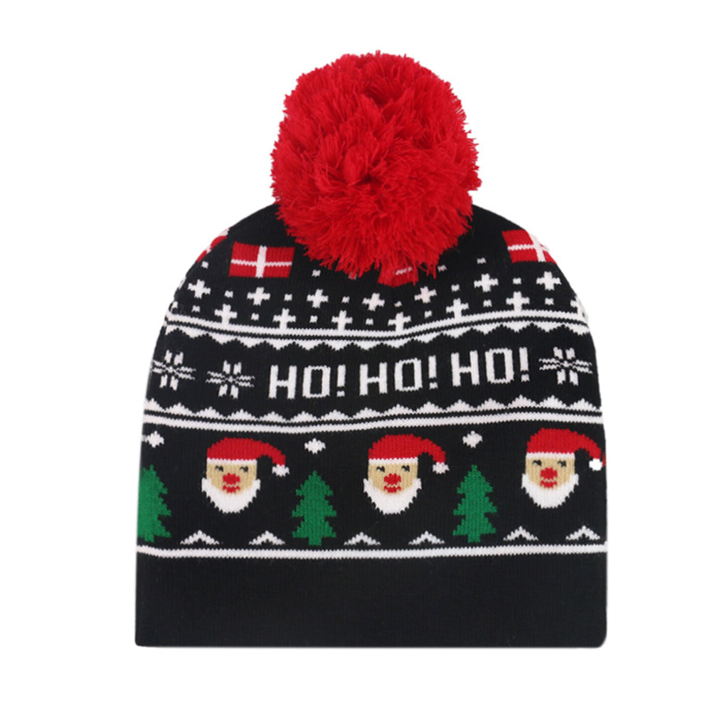 Alternative view of Christmas Knit Jacquard Hat Ball Pullover Cap Decorative Hat