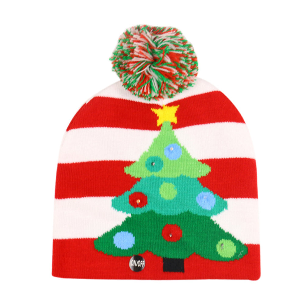 Alternative view of Christmas Beanie Led Lighting Warm Knit Hat Scarf Set
