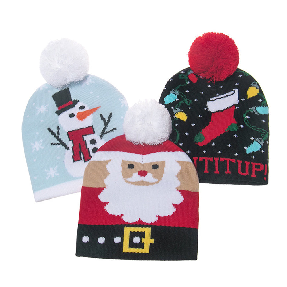 Alternative view of 100% Acrylic Christmas Hat Cute Kids Knitted Woolen Hat