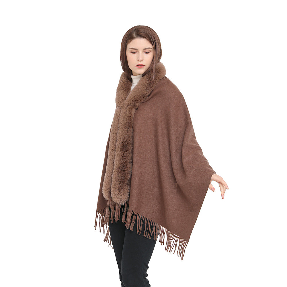 Spot Imitation Cashmere Shawl Thickened Dress