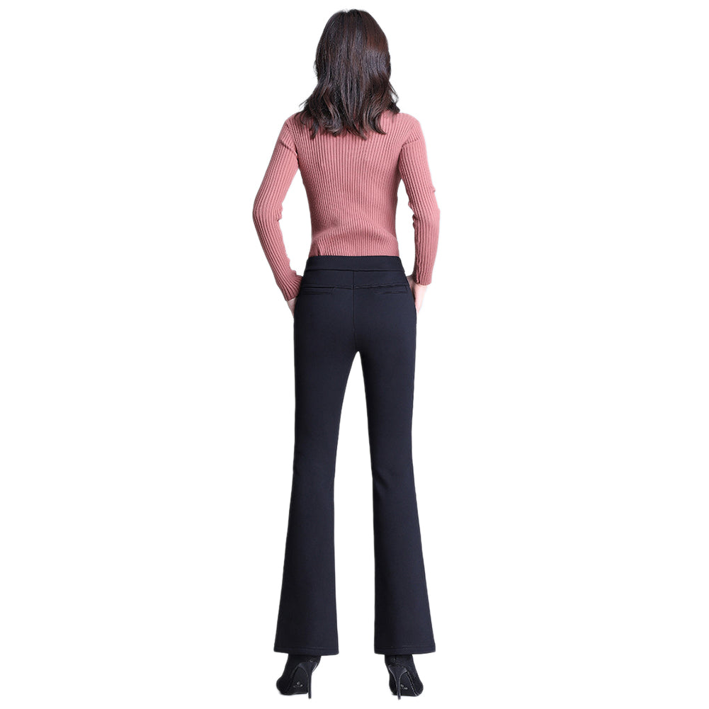 Alternative view of High Waist Bootcut Oversized Fleece Slacks Pants