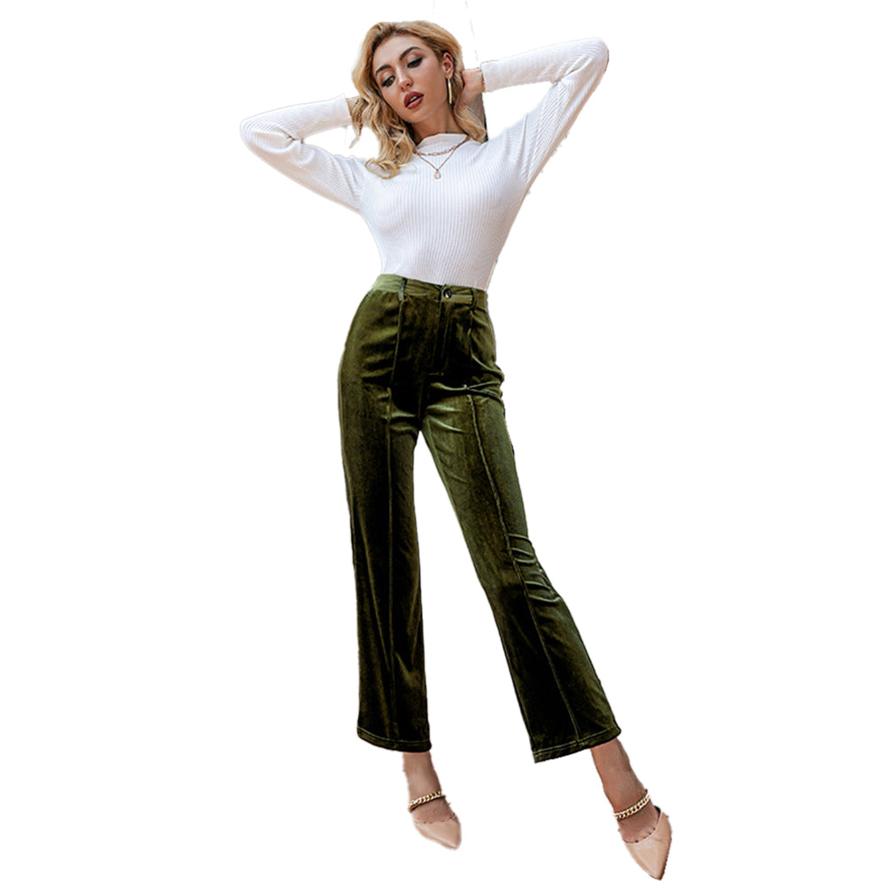 Women Pants Set Fashion High Waist Pants - Image 3
