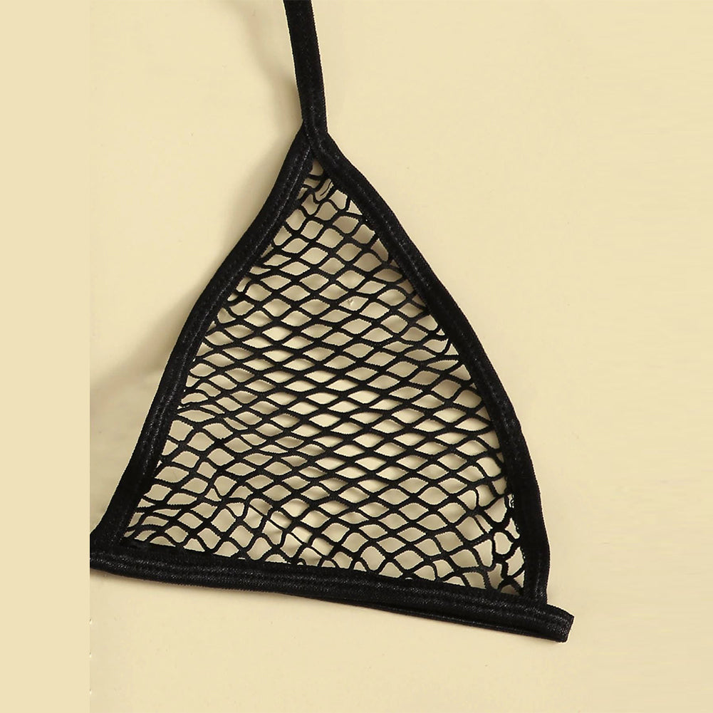 Alternative view of Sexy Mesh Jumpsuit Female Three-point Underwear Set