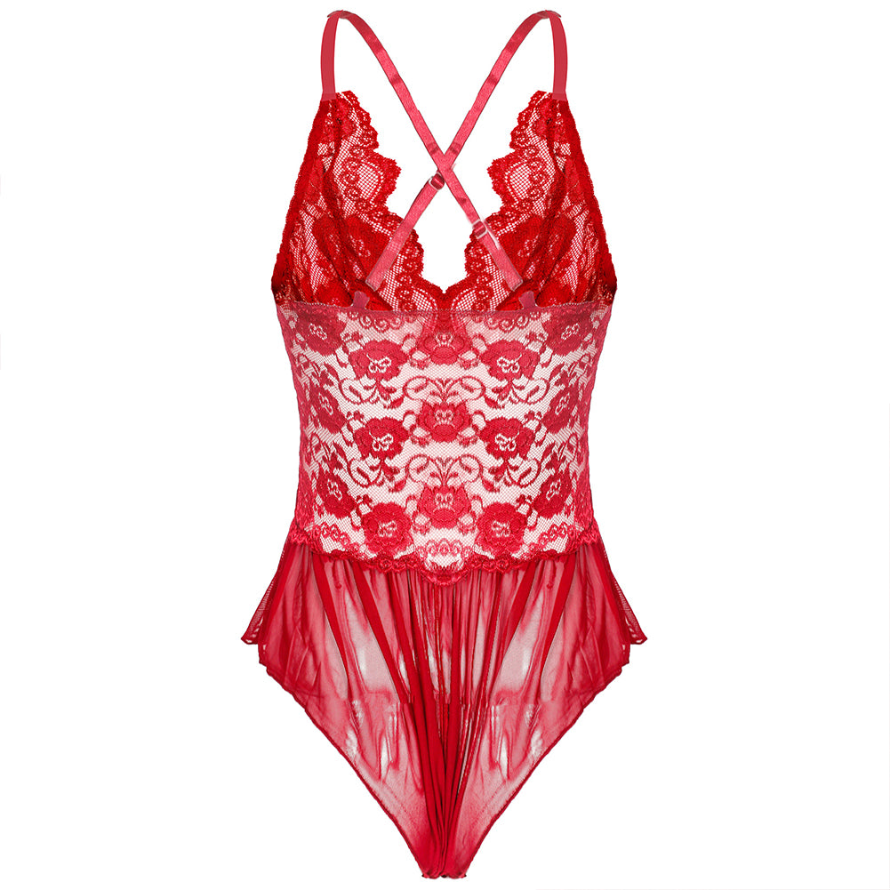 Alternative view of Women Sexy Underwear Mesh One-piece Pajamas