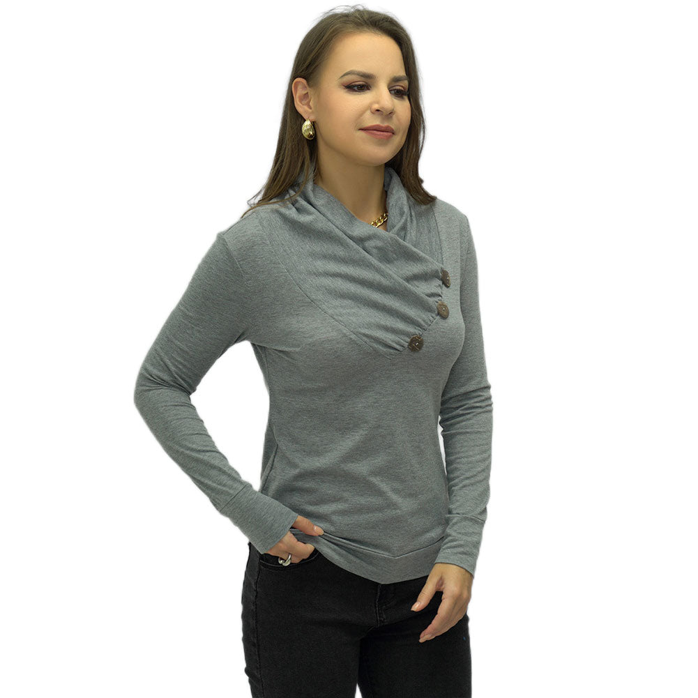 Alternative view of Women Tops T-shirt Women Large V Pile Shirt