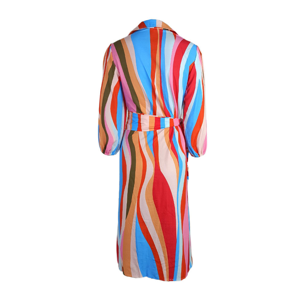 Women Temperament Fashion Long-sleeved Print Dress - Image 3