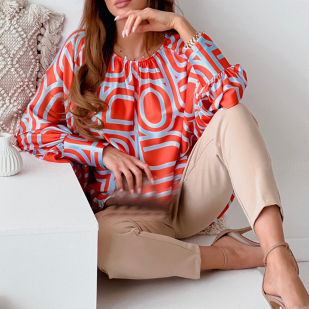 Alternative view of Women Trendy Temperament Commuter Printed Tops