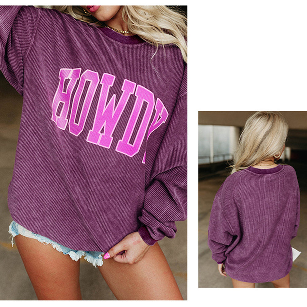 Autumn New Letter Print Sweaters