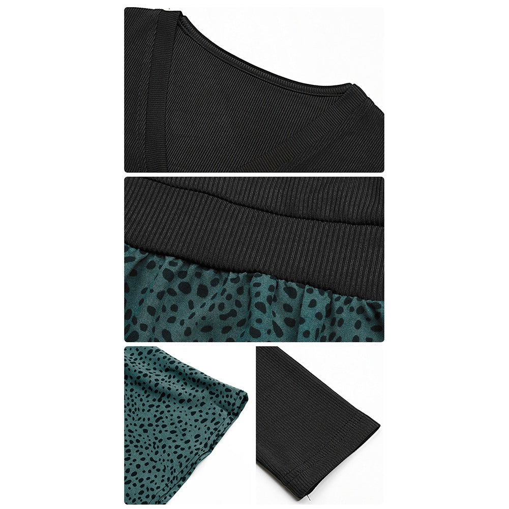 Alternative view of Women Clothing Long-sleeved Mosaic Dress