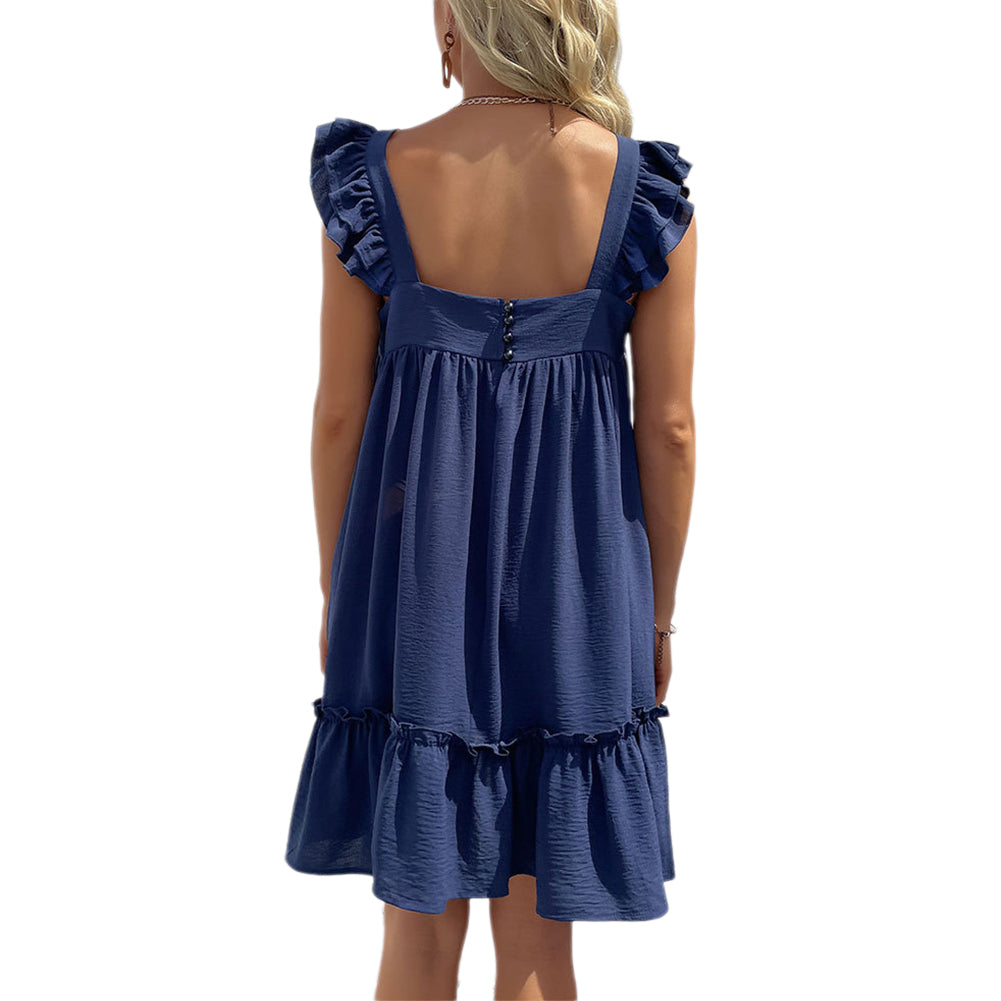 Alternative view of Women New Holiday Style Beach Skirt Short Loose Dress