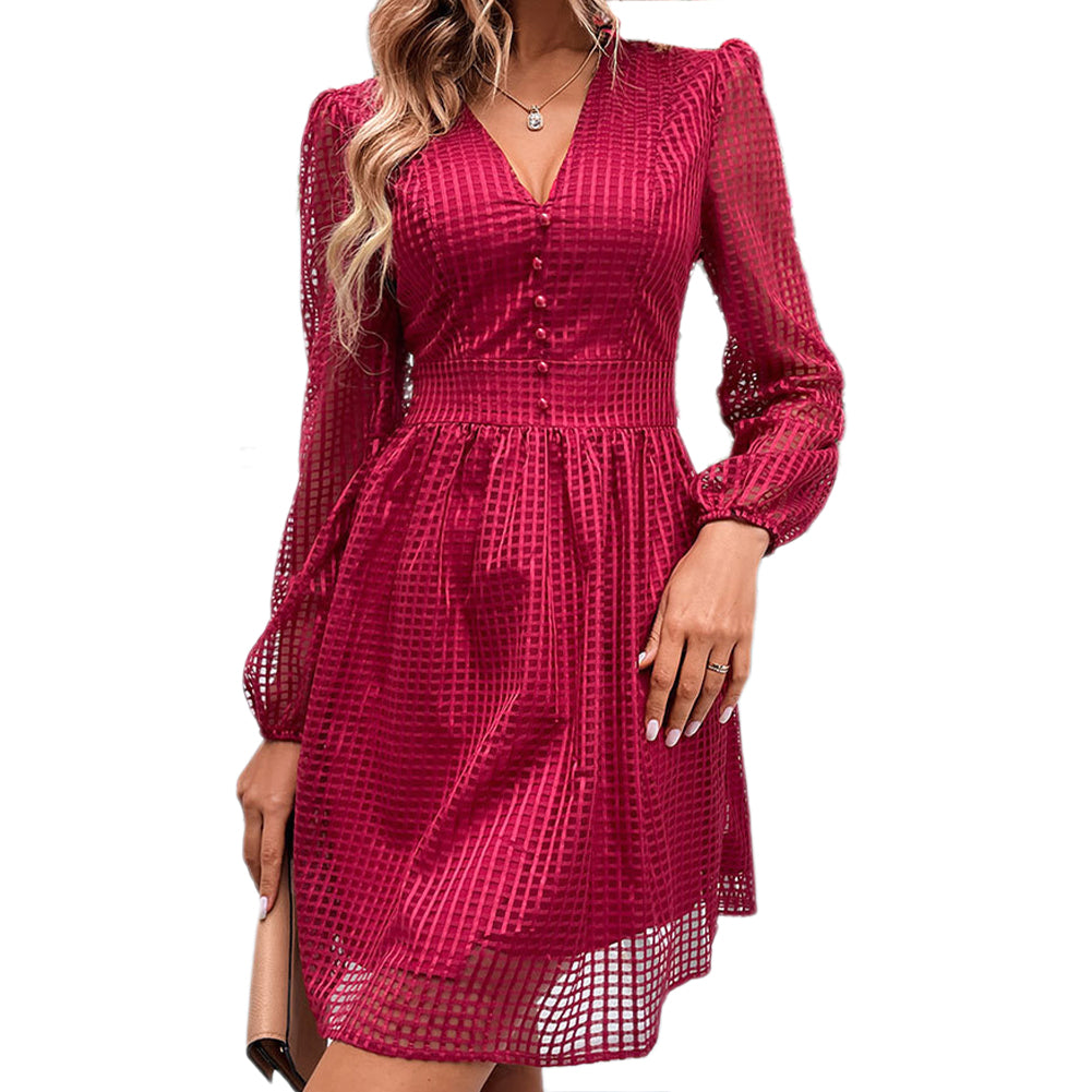 2023 Spring Cross-border Women Sexy Mesh Slim Dress