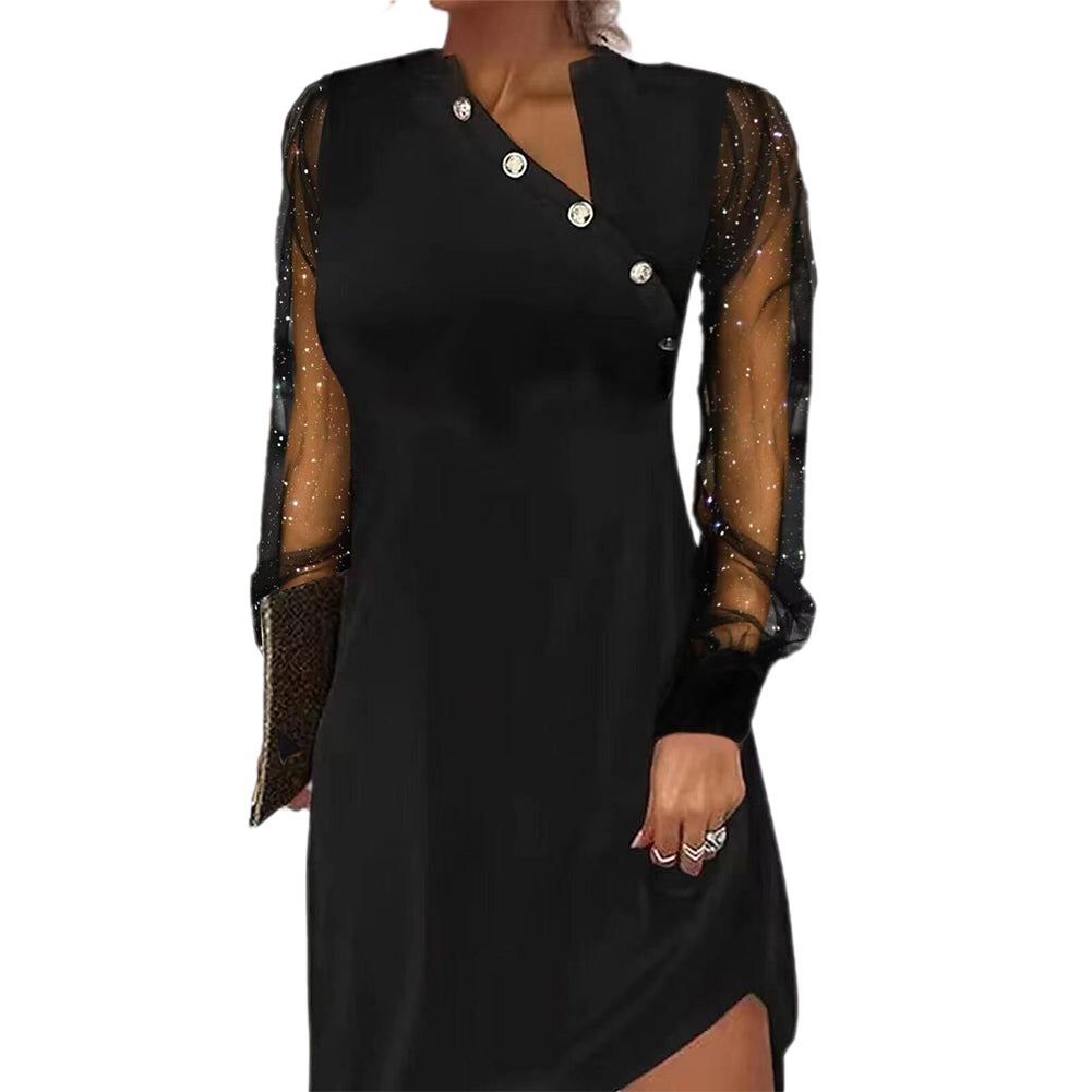 2023 Spring Cross-border New Button Dress