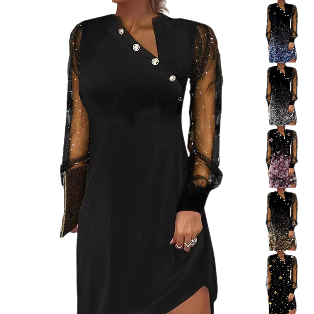 Alternative view of 2023 Spring Cross-border New Button Dress