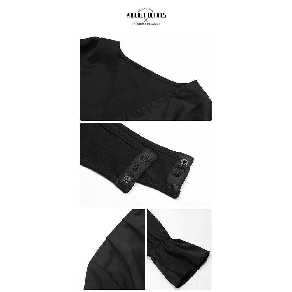 Women Spring New Black Long-sleeved Tight Tops